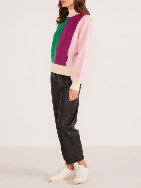 Kelsey Colorblock Knit Jumper in Stripe