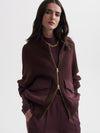 Tessa Knit Jacket in Deep Mahogany