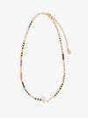 Le Stripe Pearl Necklace in Multi