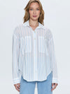 Samantha Top in Frost Blue Stripe