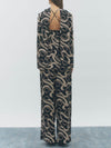 Hendrix Tunic Top in Black Beige