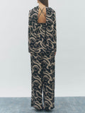 Hendrix Tunic Top in Black Beige