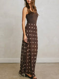 Pull Out All The Dots Skirt in Chocolate