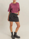 Very Berry Crop Tee in Dark Cherry