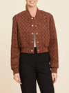 Woven Suede Jacket in Cocoa