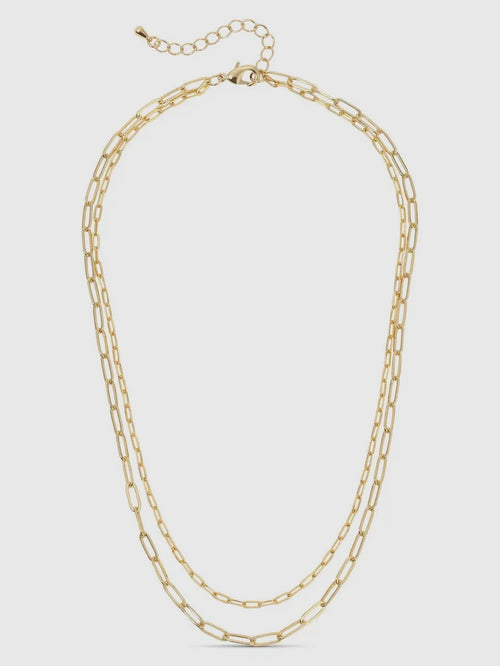 Double Up Paperclip Necklace