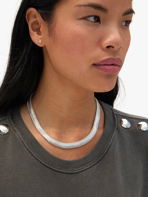 Snake Chain Collar in Silver