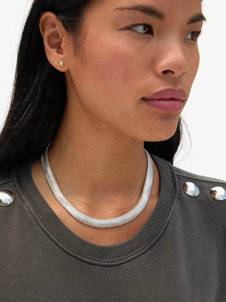 Snake Chain Collar in Silver
