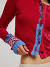 WTF Noa Cardi in Crimson Combo