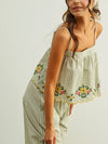 Positano Stripe Tank in Sage