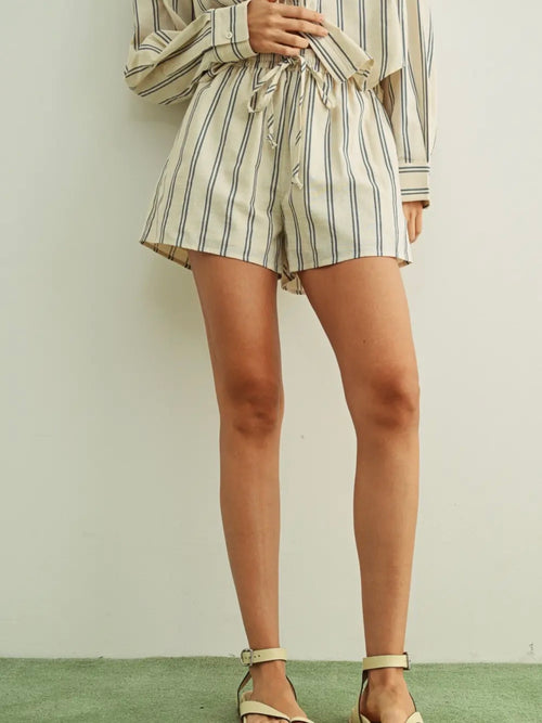 Line Dance Short in Blue Stripe