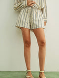 Line Dance Short in Blue Stripe