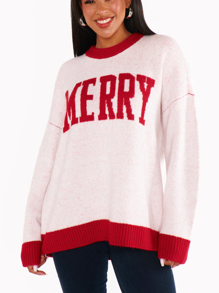 Classic Crewneck Sweater in Merry Graphic Knit