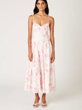 Destene Dress in Rose & White