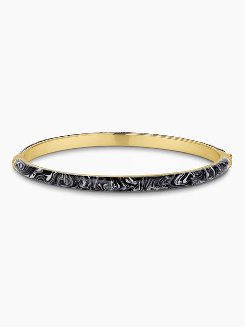 Paseo Marble Cuff in Black Marble Gold