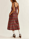 Freya Plaid Midi in Cherry Combo