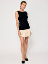 Cella Combination Mini Dress in Black & Cream