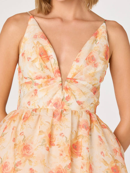 Janna Dress in Orange Floral