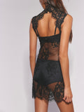 One More Time Mini Slip in Black