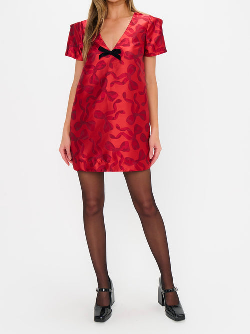 Jeanette Dress in Bow What Fun