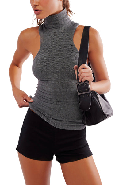 Super Stretch Modern Tank Body in Heather Grey