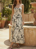 Birds Of A Feather Midi Dress in Cream