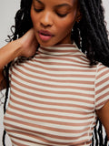 Lola Tee Stripe in Otter Combo