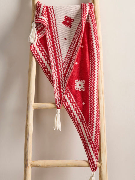 Over The Coat Shawl in Red