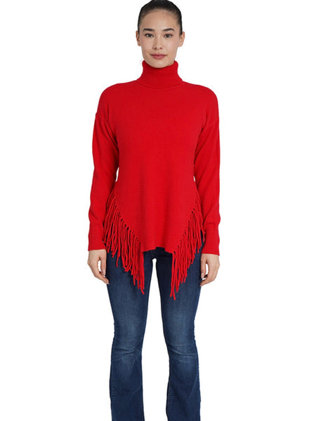 Fringe Around & Find Out Sweater in Red