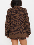 Seasons Sweater in Wild Tiger Graphic Knit