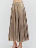 Give Me Your Best Shot Skirt in Gunmetal Gold