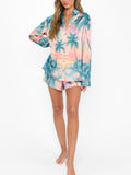 Early Riser PJ Set in Sunset Cove Silky