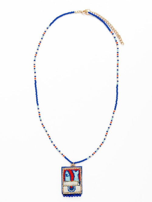 Robin Sardine Embroidered Necklace