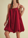 Bring The Bubbles Mini Dress in Burgundy