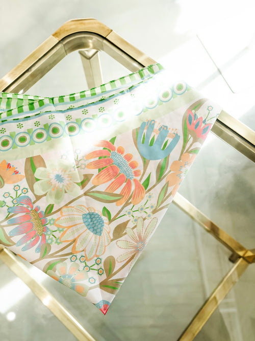 Bouquet Dreams Bandana Scarf in Green