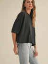 Lovely Linen Tee in Black