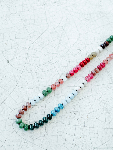 Stone Beaded Necklace in Mountains