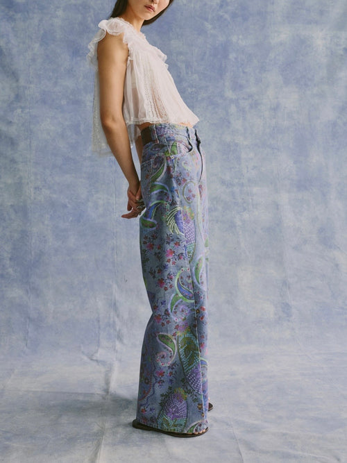 Alter Ego Wide Leg Jean in Dusk Combo
