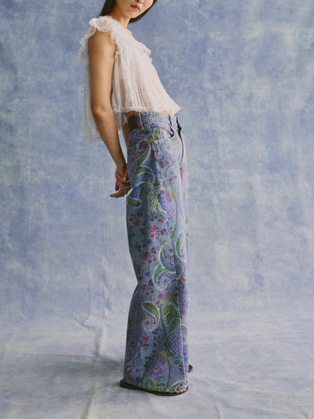 Alter Ego Wide Leg Jean in Dusk Combo