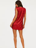 Mirabel Dress in Red Hot Sequin