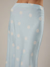 Dotted & Tee'd Skirt in Light Blue