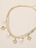 So Sweet Pearl & Flower Layered Necklace
