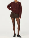 Jackeline Scarf Cardigan in Wine