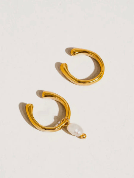 Talon Pearl Hoop Ear Cuff