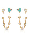 Double Piercing Turquoise Earrings