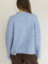 Piper Mock Neck Pullover in Dusty Blue