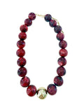 James Beaded Necklace in Maroon