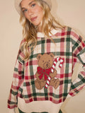 Cal Sweater in Teddy Bear Plaid