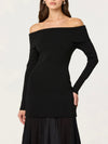 Lidia Off The Shoulder Dress in Black