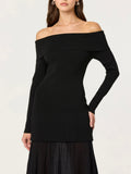 Lidia Off The Shoulder Dress in Black